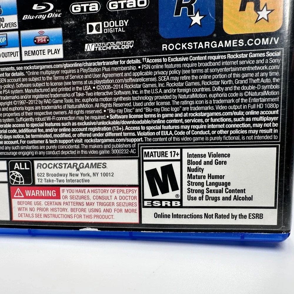 Grand Theft Auto V (5) PLAYSTATION 4 (PS4) VIDEO GAME CIB COMPLETE W/ MAP & BOOK